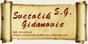 Svetolik Gidanović vizit kartica
